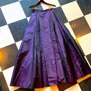 Long Deep Purple Taffeta Skirt by Jeffrey Michael
